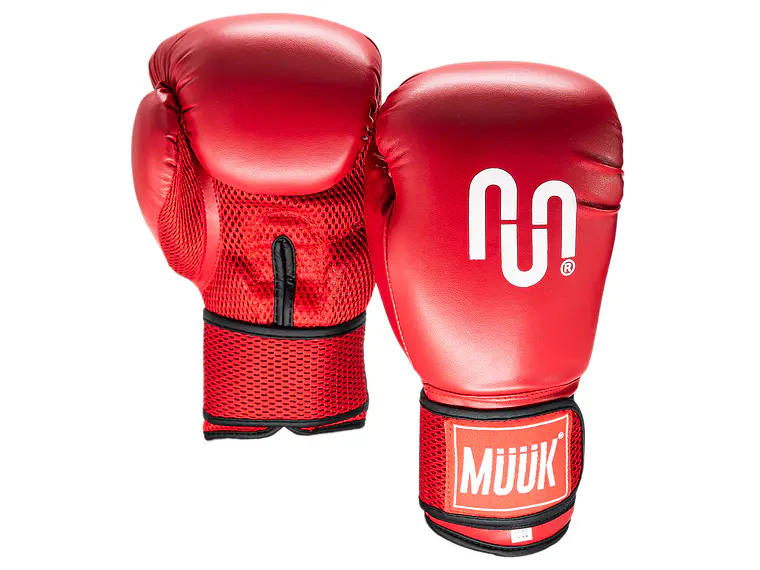 Guante Boxeo Muuk PU rojo 8oz