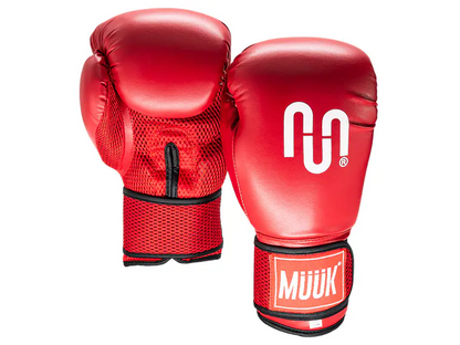 Guante Boxeo Muuk PU rojo 8oz