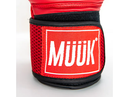 Guante Boxeo Muuk PU rojo 8oz
