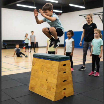 Banco Cajón de Salto Piramidal Madera 5 cuerpos
