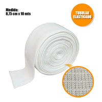 Vendaje tubular elasticado Manga 8,75 cm x 10 mts - blanco - Marca Blunding