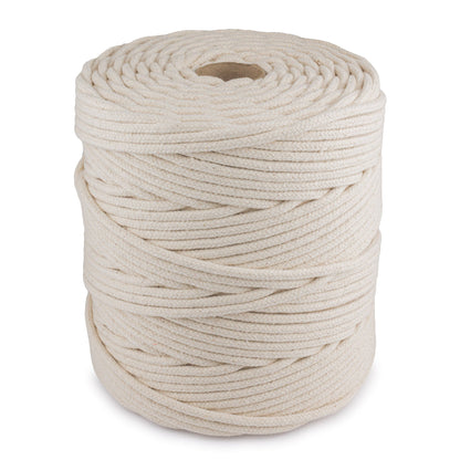 10mtr - Cuerda Algodón Trenzado Natural 8mm
