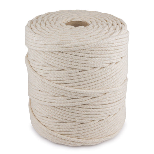 10mtr - Cuerda Algodón Trenzado Natural 8mm