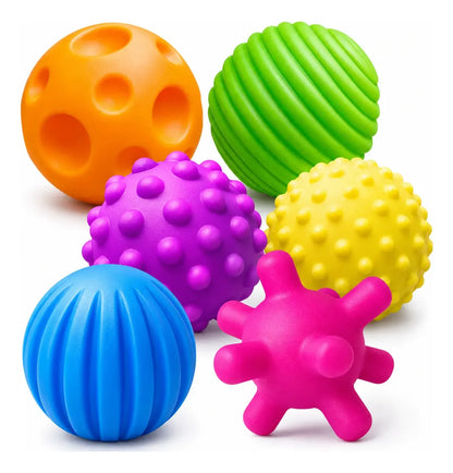Set x6 pelotas sensoriales infantil
