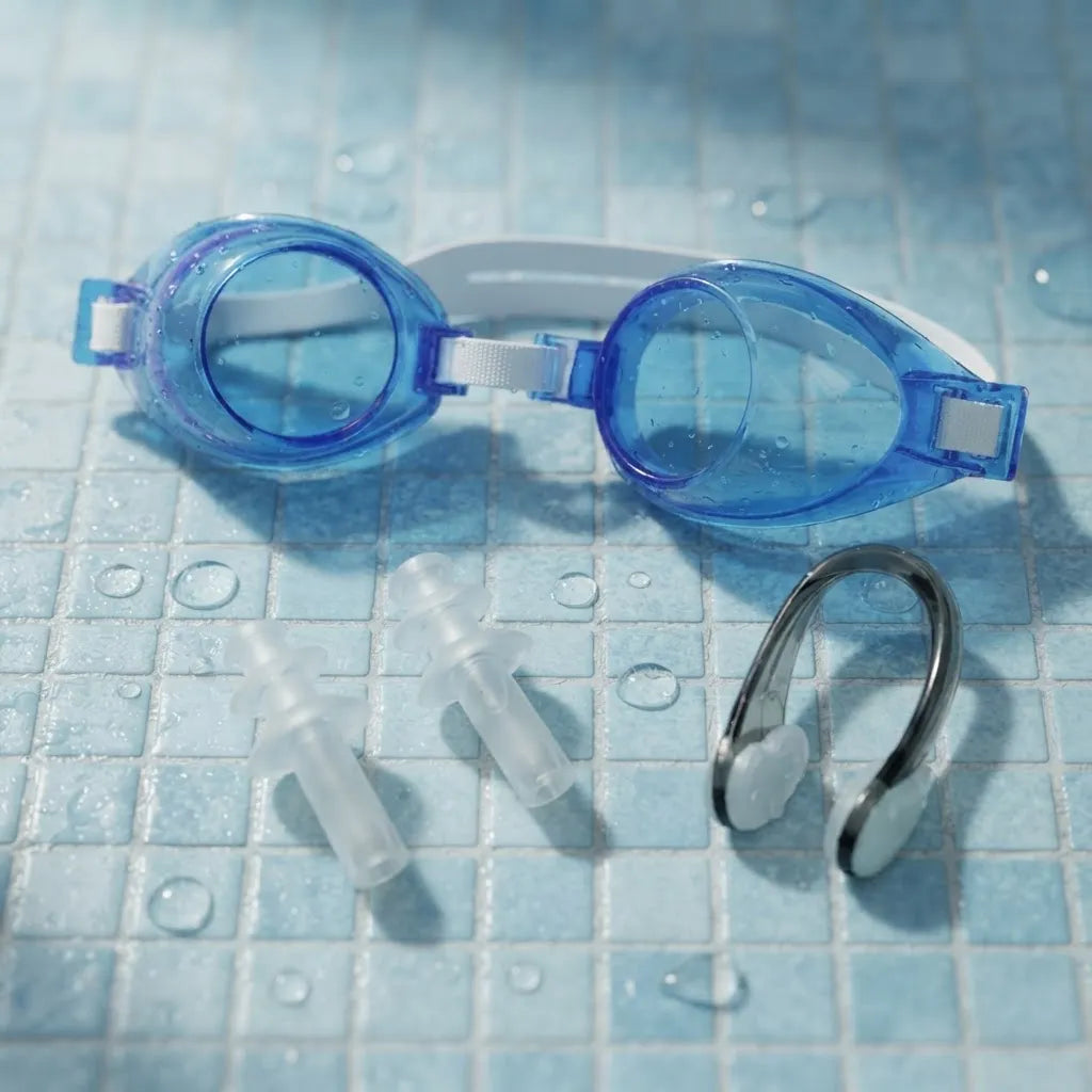 Kit de Natación con Lentes, Pinza Nasal y Tapones para Oídos