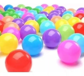 Malla set 100 unidades pelotas pelotitas plásticas - colores surtidos