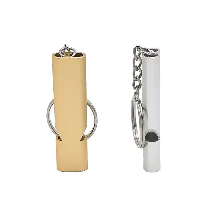Silbato Pito metálico aluminio plano - Supervivencia