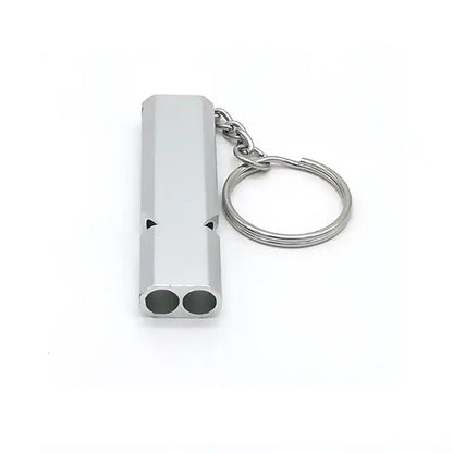Silbato Pito metálico aluminio plano - Supervivencia