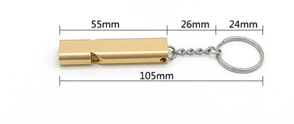 Silbato Pito metálico aluminio plano - Supervivencia