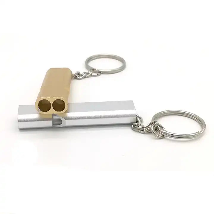 Silbato Pito metálico aluminio plano - Supervivencia