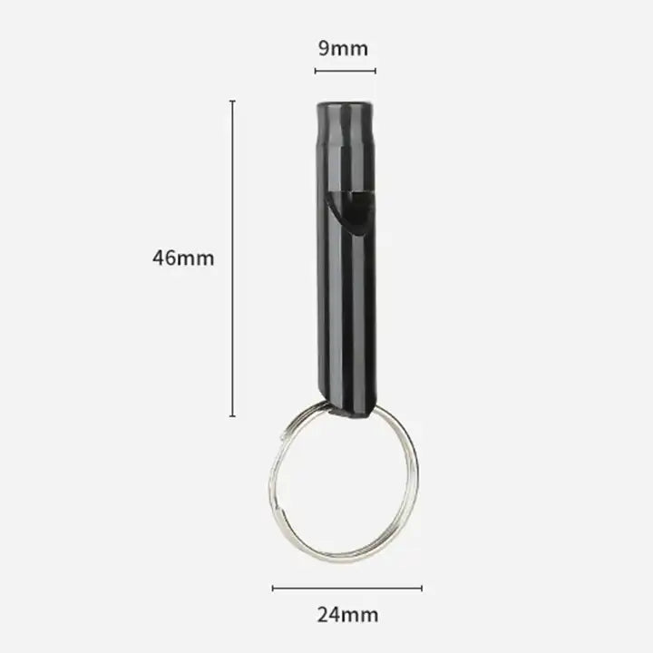 Set x 6 Silbato Pito metálico aluminio Largo 4,6 - 5,5cm