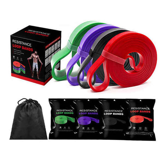 Set 4x Bandas Largas Calistenia + Accesorios
