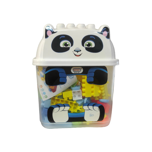 Lego Bloques de construccion 140 piezas +Caja de transporte diseño Panda para niños