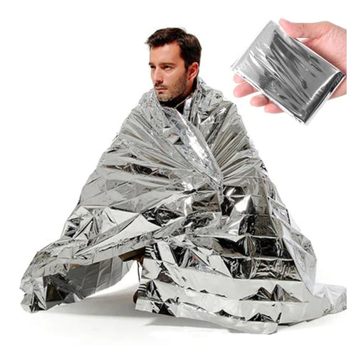 Pack 5x Manta Térmica De Aluminio Supervivencia, Emergencia, Trekking liviana portatil