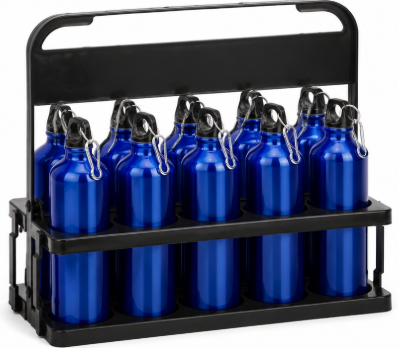 Pack Portabotella Portatil + 6 Botellas Aluminio 750ML