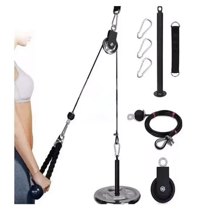 Set Polea Hogar Biceps/Triceps +Cuerda +Cable +Rueda +Baston445