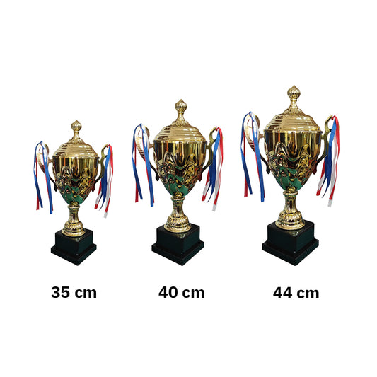 Pack Trofeo Copa Deportivo 35,40,44 Cm Alto Dorado - sublimado