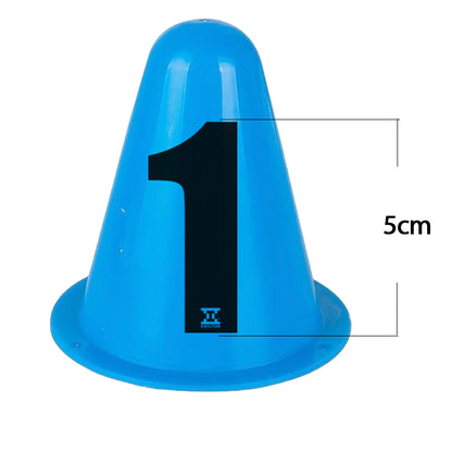 Pack 10und- Cono Entrenamiento Coordinación Agilidad 8cm Enumerados