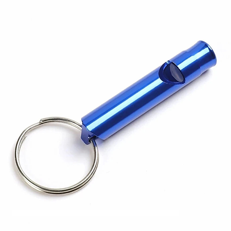 Pack 30x Silbato metalico de bolsillo llavero multiuso