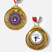 Medalla Deportiva 5 Cm con cinta tricolor- incluye sublimado
