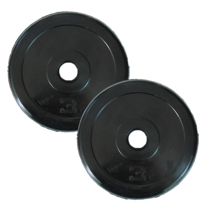 Par Discos Pesa PVC 3 Kg Barra Preolimpica - Total 6kg