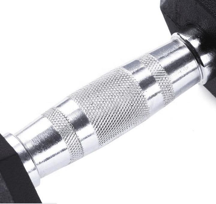 Mancuerna Hexagonal Caucho Goma Crossfit Funcional 22,5 Kg - UNIDAD