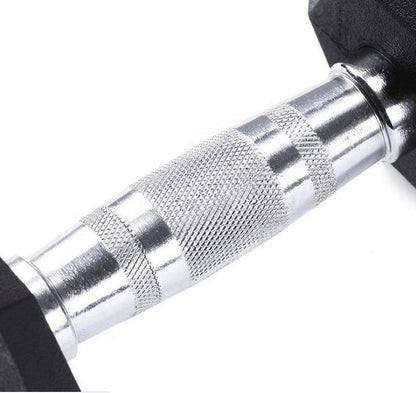 Mancuerna Hexagonal Caucho Goma Crossfit Funcional 22,5 Kg - UNIDAD