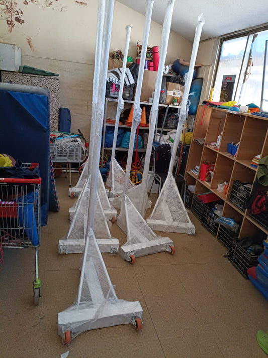 PAR Parantes Voley Tenis movible con ruedas 2 pulgadas