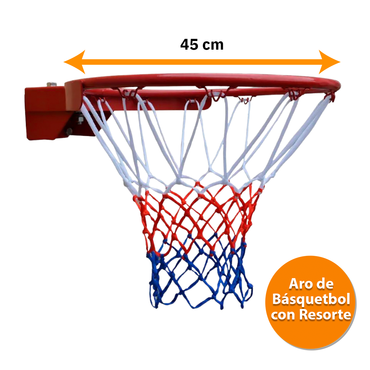 Aro de Básquetbol doble resorte 18mm 45cm - UKTime