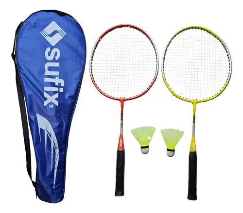 Pack Badminton 2 Raquetas Infantil + Plumillas +bolso - Sufix