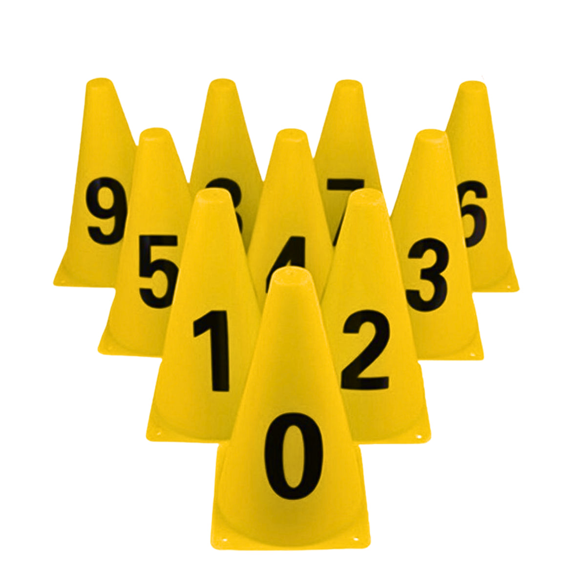 Pack 10und- Cono Entrenamiento Coordinación Agilidad 18cm Enumerados