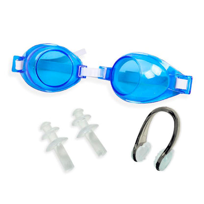 Kit de Natación con Lentes, Pinza Nasal y Tapones para Oídos