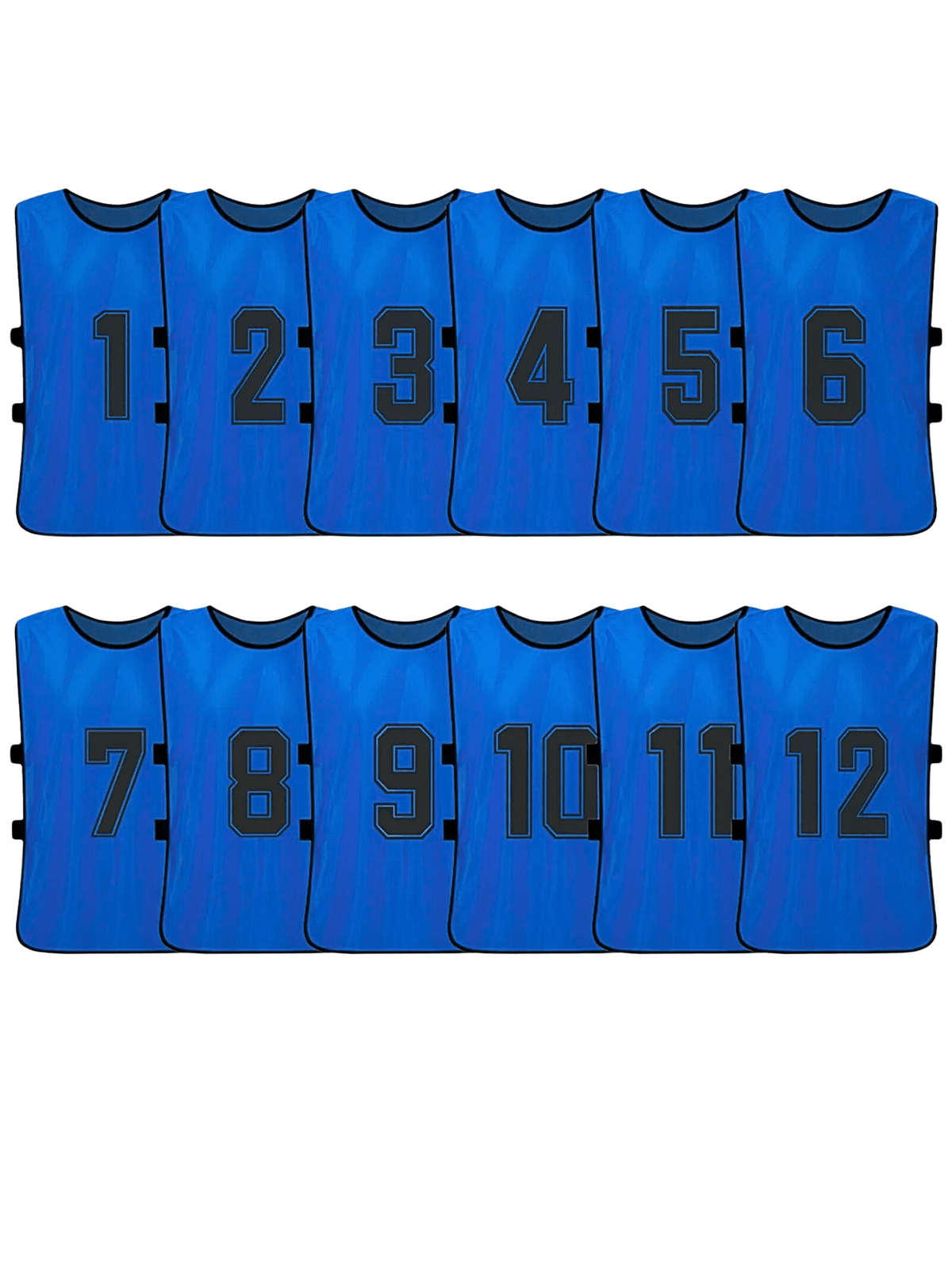 Pack 12x Peto Abierto enumerado del 1 al 12