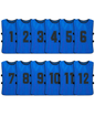 Pack 12x Peto Abierto enumerado del 1 al 12