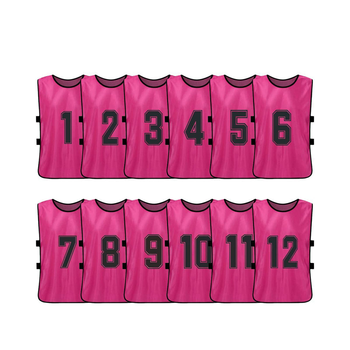 Pack 12x Peto Abierto enumerado del 1 al 12
