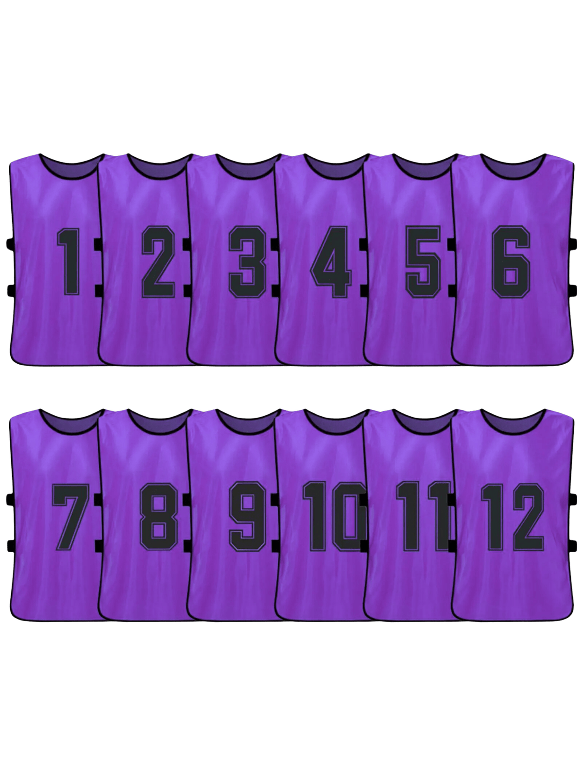 Pack 12x Peto Abierto enumerado del 1 al 12