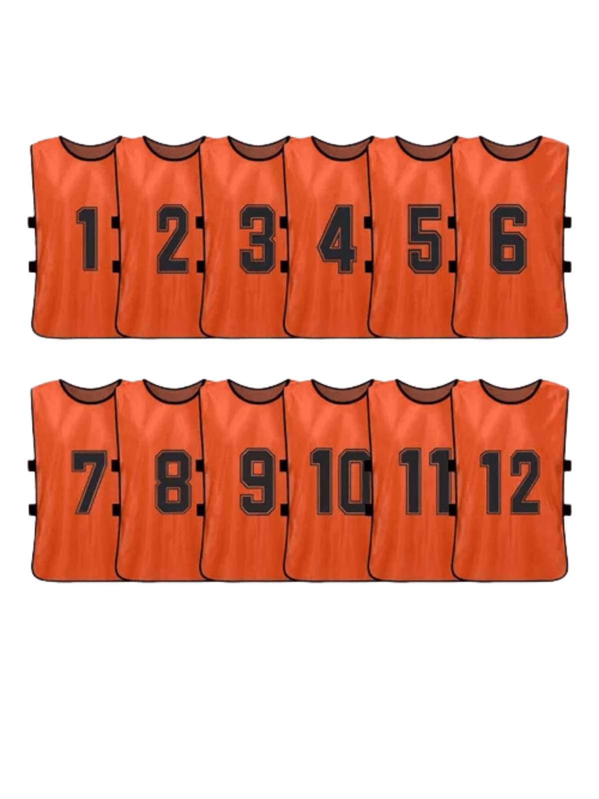 Pack 12x Peto Abierto enumerado del 1 al 12