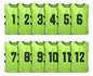 Pack 12x Peto Abierto enumerado del 1 al 12