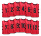 Pack 12x Peto Abierto enumerado del 1 al 12