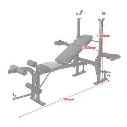 Banca multi + Pedricador Bicep + Cruadricep + Isquios 001B