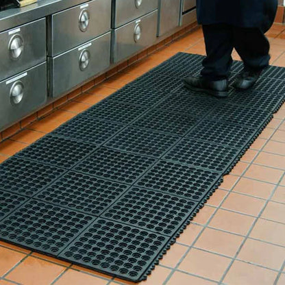 Palmeta piso caucho drenaje duchas 91x91cm grosor 8mm