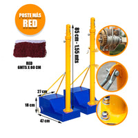 PAR Parante Postes voleibol Tenis Badminton con ruedas +Red
