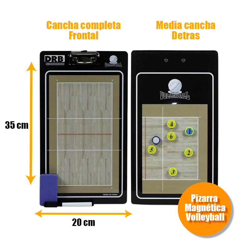 Pizarra estrategica Magnética Volleyball  Entrenador- DRB