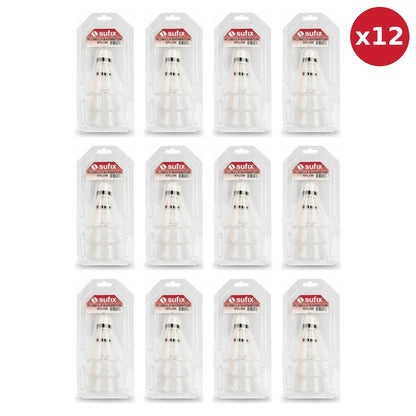Pack 12x Plumillas Badminton Nylon Marca Sufix