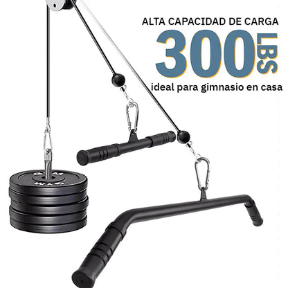 Barra para Polea Largo 40 cm - Gimnasio Dorsal Triceps Biceps