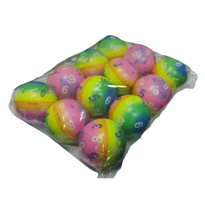 Set 12 pelotas carita smile antiestres 6cm - colores