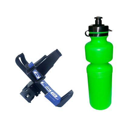 Pack Soporte porta botella Bicicleta + 1 Botella BLANCA Caramagiola Plastica