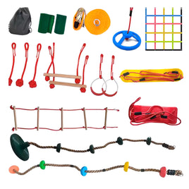 Juego exterior obstaculos ninja Set 14 piezas -798