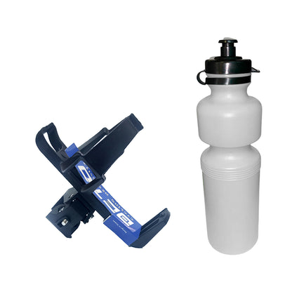 Pack Soporte porta botella Bicicleta + 1 Botella BLANCA Caramagiola Plastica