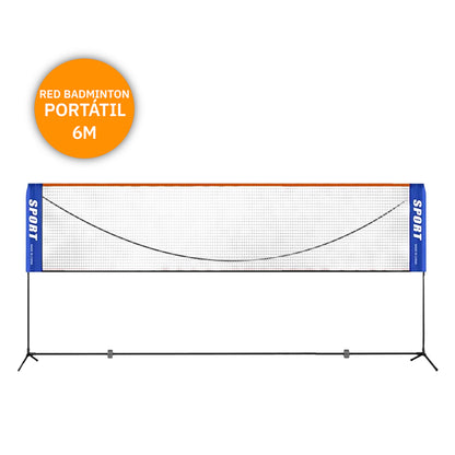 Red Badminton con Parantes y Red portable con Bolso 6 metros
